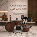 Premium 10-Piece Non-Stick Marble Coating Cookware Set of 10