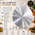 Premium Aluminum Tawa – 35cm - 40 cm | Durable & Even Heat Distribution