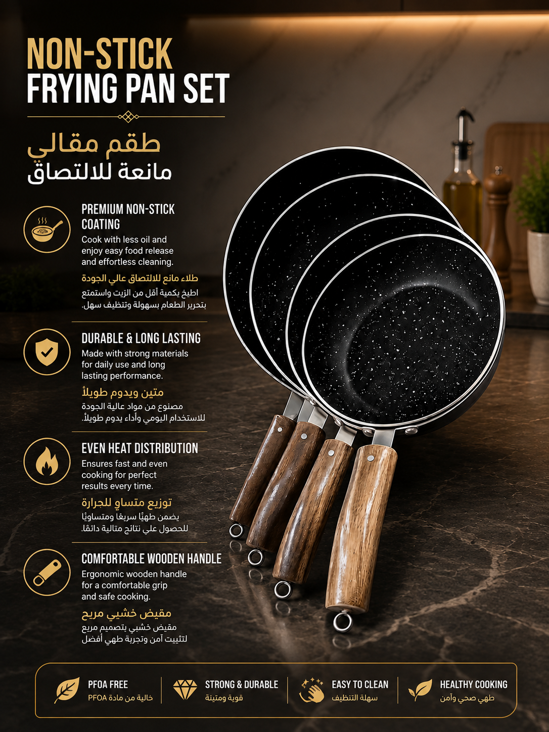 Premium Non-Stick Frying Pan 4 sizes